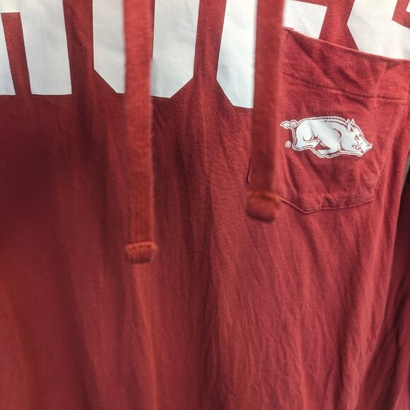 Pink by Victoria's Secret XS Fits Like M Arkansas Razorback Tee Shirt Hoodie - Picture 4 of 13